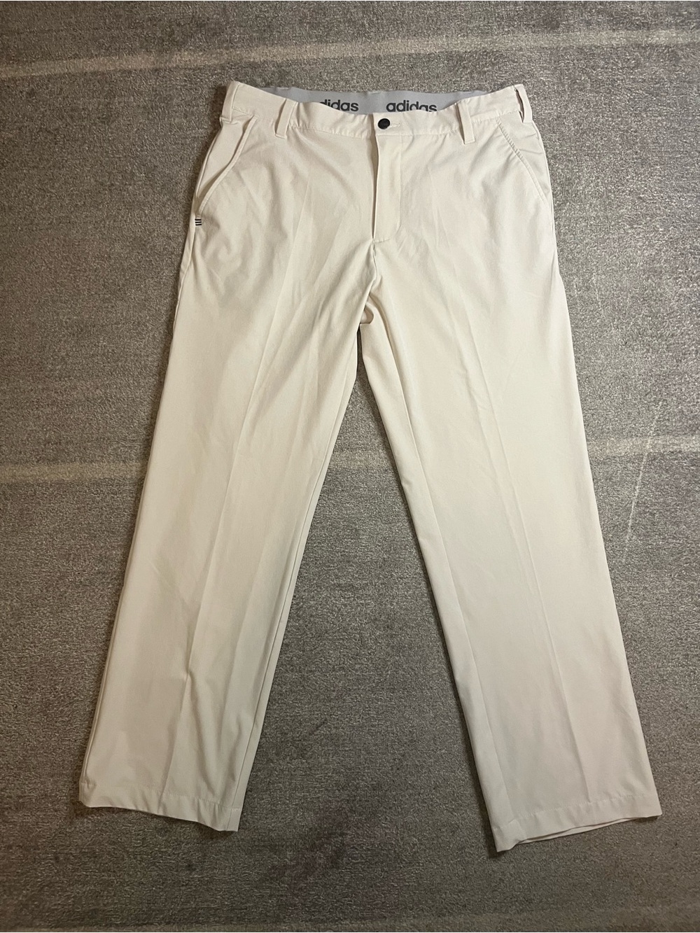 adidas Men’s Cream Chino Golf‎ pants size 34x30 lightweight comfort EUC dadcore